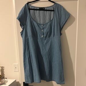 ASOS Curve Blue Asymmetrical Dress